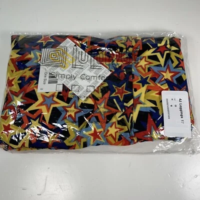 Leggings Lularoe Bright Star Pattern Os-Talla Única-NUEVOS SELLADOS Foto 1 de 2