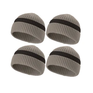 4 Pcs Ohsunny Women's Beanie Cap Winter Warm Soft Knitted Thick Wool Hat - Gray - Picture 1 of 13