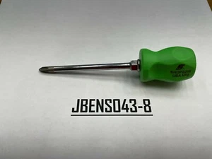 Snap-on Tools RARE GREEN Hard Grip #2 Stubby Handle Standard Shaft Screwdriver - Picture 1 of 7