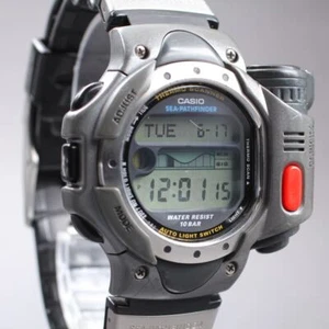 New Battery Vintage CASIO SPF-10 Sea Pathfinder Thermo Scanner Mens Watch JAPAN - Picture 1 of 11