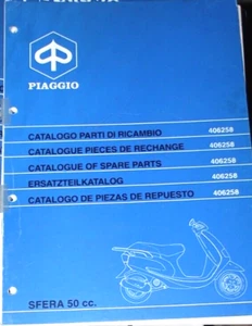 PIAGGIO SFERA 50 CATALOGUE OF SPARE PARTS 1995 (GENUINE MANUAL) - Picture 1 of 1