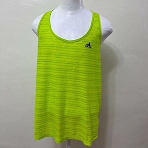 Adidas Climalite Men's XL Yellow Sleeveless Gym Athletic Tank Shirt