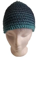 Selbstgemachte Häkelmütze Blau Beanie Made By ME ❤️ - Bild 1 von 4