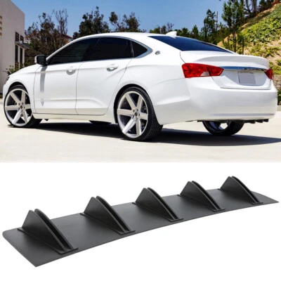 Black Rear Bumper Diffuser 5 Fins Spoiler Lip Splitter For Chevrolet Impala LT Foto 1 de 4