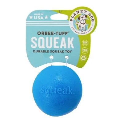 Planet Dog Orbee Tuff Fresh Breath Squeaker Fetch Ball for Dogs - Blue - image 1 of 2