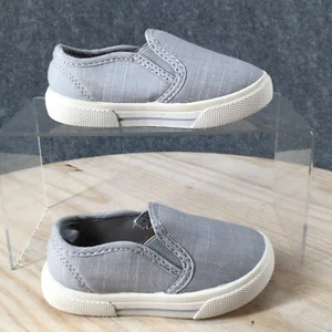 Carters Shoes Kids 7 Boys Casual Slip On Loafer Flats Gray Fabric Round Toe - Picture 1 of 15