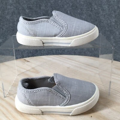 Zapatos Carters Niños 7 Niños Informales Sin Cordones Mocasines Planos Gris Tela Punta Redonda Foto 1 de 4