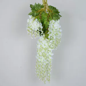 Artificial Hanging Wisteria Silk Flower Fake Vine Plant Outdoor Wedding Decor UK - Picture 1 of 3