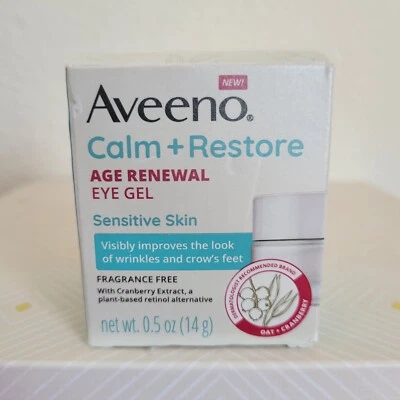 Gel de ojos Aveeno Calm + Restore Age Renewal piel sensible red peso, 0,5 OZ Foto 1 de 4