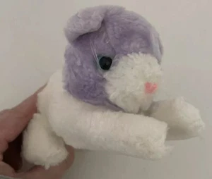 7” Kitty Kitten Plush Purple White Cat Stuffed Animal Soft Toy - Picture 1 of 6