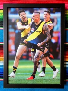 Framed 2019 RICHMOND TIGERS AFL Premiers Poster DUSTIN MARTIN - 62cm x 44.5cm - Picture 1 of 2