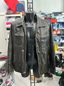 Vera Pelle Chaqueta de Piel Hombre Tg52 Marrón LLV1010 - Imagen 1 de 20