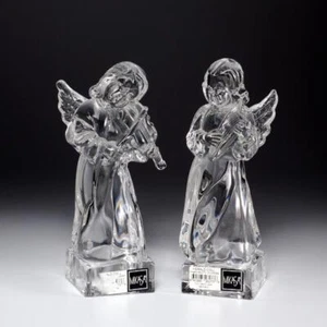 Par de Violín Arpa Colección Mikasa Herald Plomo Cristal Ángeles Hecho en Alemania - Imagen 1 de 12