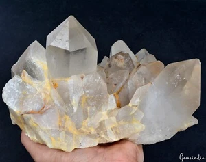 Muestra de roca mineral punta racimo cristal cuarzo natural 9,25 lb curación Reiki - Imagen 1 de 14