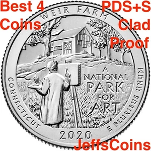 2020 PDSS Weir Farm National Historical Park Quarters Clad Proof New P D S S 4 - Picture 1 of 12
