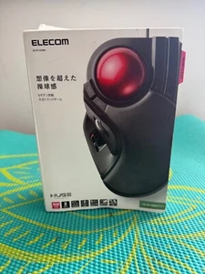 Elecom Wired Trackball 8 buttons Mouse HUGE TRACKBALL - Black M-HT1URBK - Photo 1/9