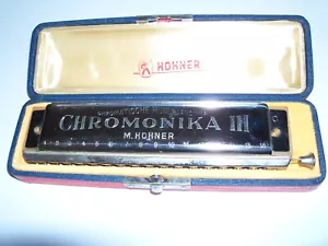 "CHROMONIKA III" CHROMATISCHE MUNDHARMONIKA MODEL 280 "C" HARMONICA WITH BOX - Picture 1 of 13