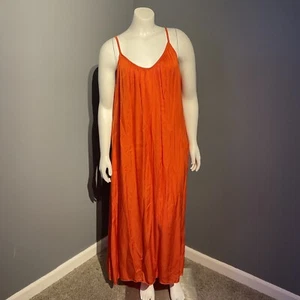 JS Millenium Sun Slip Dress Orange Damen Größe L Made In Italy - Bild 1 von 9