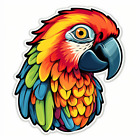 Autoaufkleber Sticker Papagei Tier Aufkleber