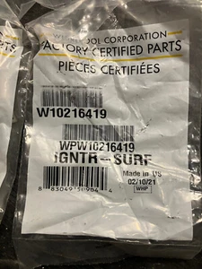 Whirlpool Original New W10216419 OEM Genuine WPW10216419 Range Burner Electrode - Picture 1 of 2