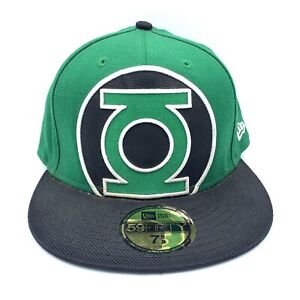 Green Lantern New Era 59FIFTY Fitted Hat Size 7-5/8 DC Comics Wool / Nylon Cap