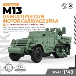 SSMODEL SS48553 1/48 Military Model Kit US Multiple Gun Motor Carriage M13 SPAA - Picture 1 of 5