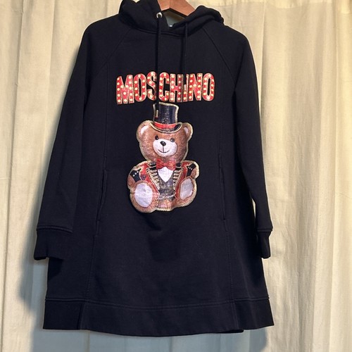 Abito nero con cappuccio MOSCHINO Couture orsacchiotto taglia:36 $495