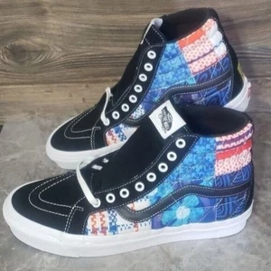 New Vans Sk8 Hi 38 DX Patchwork Spongebob Mens Shoes Size 10 High Tops DEADSTOCK - Picture 1 of 9
