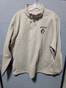 northeastern huskies herren 2xl quarter zip sweatshirt hellbraun - Bild 1 von 10