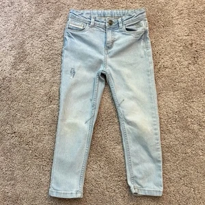 HOP BOYS JEANS | Size 4 - 5 Years | Light Blue Distress | Zip | Adjustable Waist - Picture 1 of 10