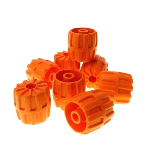 8x Lego Hart Plastik Rad 22x24 orange klein Räder Fahrzeug Mars Mission 6118 - Bild 1 von 1