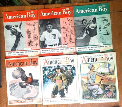 💎 Vintage AMERICAN BOY MAGAZINE 1931 + 1941 *SIX ISSUE LOT* Combine Shipping 💎 Foto 1 de 3
