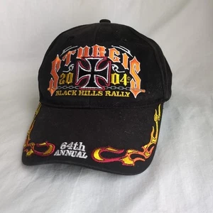Sturgis 64th 2004 Black Hills Rally Cap Hat Motorcycle Biker Flames - Picture 1 of 8
