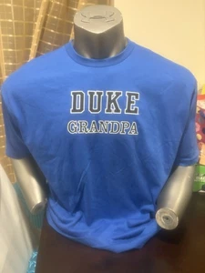 NWT Duke Grandpa Blue Devils T Shirt Men's 2XL Blue 100% Cotton Official Duke - Picture 1 of 6