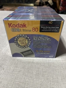 NIP 40 CD-R Kodak Ultima Silver + Gold Recordable Discs 80 min 1x-12x 700MB - Picture 1 of 7