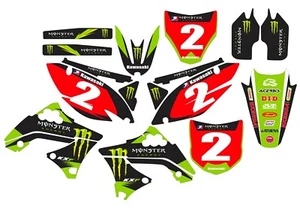 Graphic Kit for 2009-2012 Kawasaki KXF250 KX250f KX 250f Decals Green Red Black - Bild 1 von 1