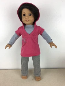 Genuine American Girl Hoodie Top with Handmade Gray Pants 031 - Picture 1 of 4