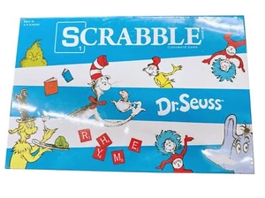 DR. SEUSS Scrabble Family Board Game with Rhyming Twist Grinch Dr. Seuss - Picture 1 of 5