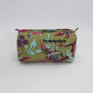 3 PC Set Indian Green Bird Print Toiletry Bag Unisex Makeup Bags Waterproof Bags - Picture 1 of 5