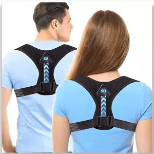 Posture Corrector Upper Back Brace Neck Shoulder Support Pain Relief Belt - Picture 1 of 6