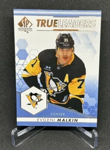 2022-23 SP Authentic True Leaders TL-8 Evgeni Malkin Blue Parallel Pittsburgh - Picture 1 of 2