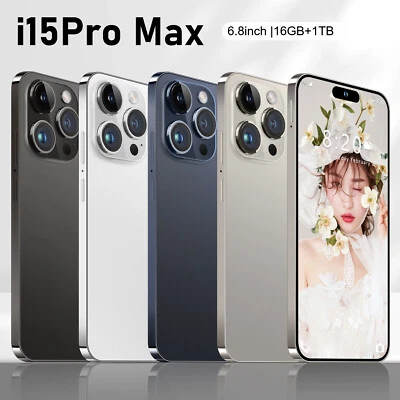 I15 Pro Max Android Smartphone Global Unlocked 16GB+1TB 6.8'' HD 6800mAh Gifts - Image 1 of 4