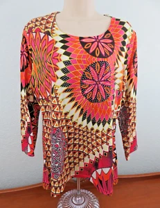 Pierri Women's Multi-Color Long Sleeve Pullover Top Size Large - Picture 1 of 6