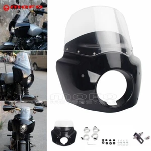 For Harley Softail FXBB FXLR FXST Front Fairing + 11" Clear Windshield Kit 18-22 - Picture 1 of 9