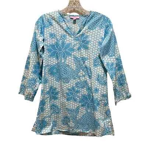 Lilly Pulitzer Fish Print Tunic Style Dress Blue Girl’s Size Large - Picture 1 of 9