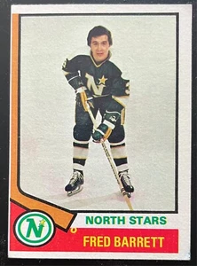 1974-1975 Topps Hockey #234 EX Fred Barrett Minnesota North Stars - Picture 1 of 2