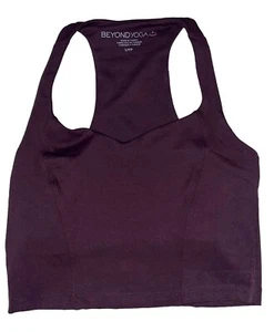 NWT🍒BEYOND YOGA🍒SMALL🍒POWERSOFT INTENSITY RACERBACK CROPPED TANK🍒RED PLUM - Picture 1 of 11