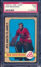 1972-73 OPC O PEE CHEE HOCKEY #203 Dan Bouchard Goalie PSA 7 Atlanta Flames Card