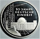 10,- DM 2000 J srebro 10 lat Jedności Niemiec - PP/Proof z etui