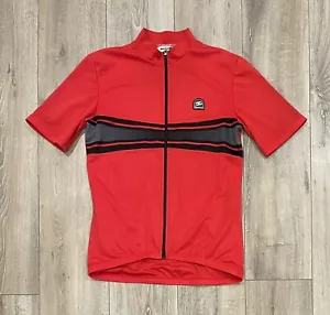 SUGOI Men’s Full-Zip Cycling Jersey Shirt Medium Red Black Canada - Picture 1 of 10